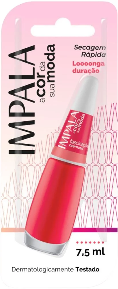Esmalte Cremoso Impala A Cor da Sua Moda Fascinação 7,5ml Blister - (6 unidades)