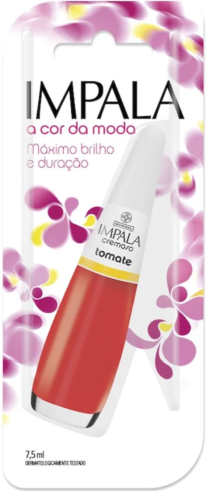 Esmalte Cremoso Impala A Cor da Sua Moda Tomate 7,5ml Blister - (6 unidades)