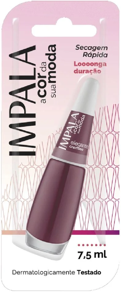 Esmalte Cremoso Impala A Cor da Sua Moda Elegante 7,5ml Blister - (6 unidades)