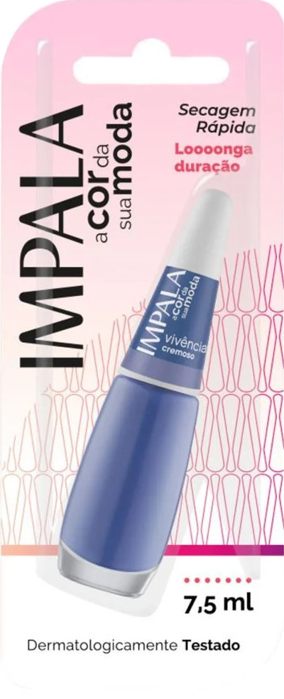 Esmalte Cremoso Impala A Cor da Sua Moda Vivência 7,5ml Blister - (6 unidades)