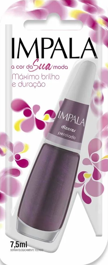 Esmalte Perolado Impala A Cor da Sua Moda Dizeres 7,5ml Blister - (6 unidades)