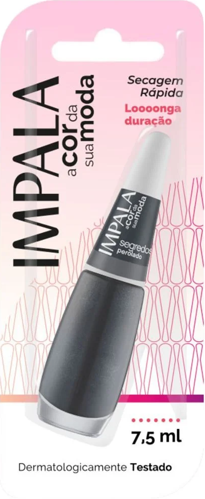 Esmalte Perolado Impala A Cor da Sua Moda Segredos 7,5ml Blister - (6 unidades)