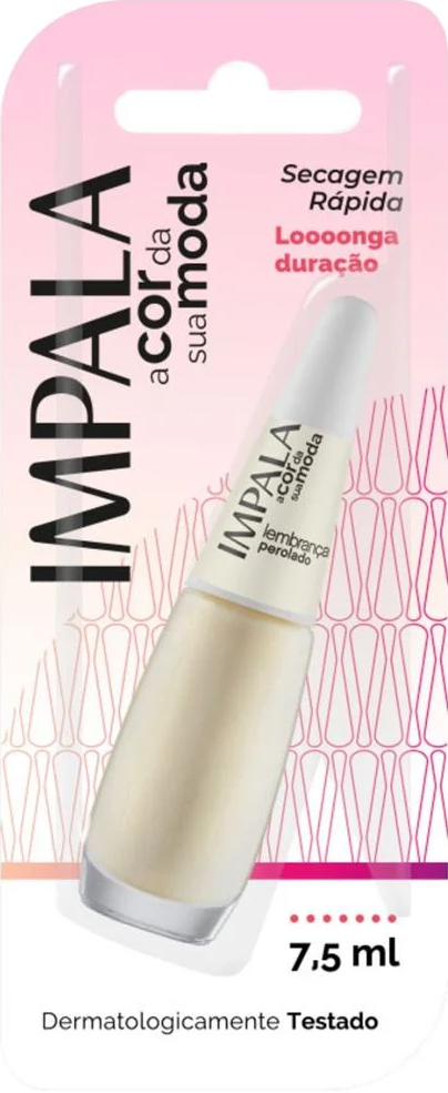 Esmalte Perolado Impala A Cor da Sua Moda Lembranças 7,5ml Blister - (6 unidades)