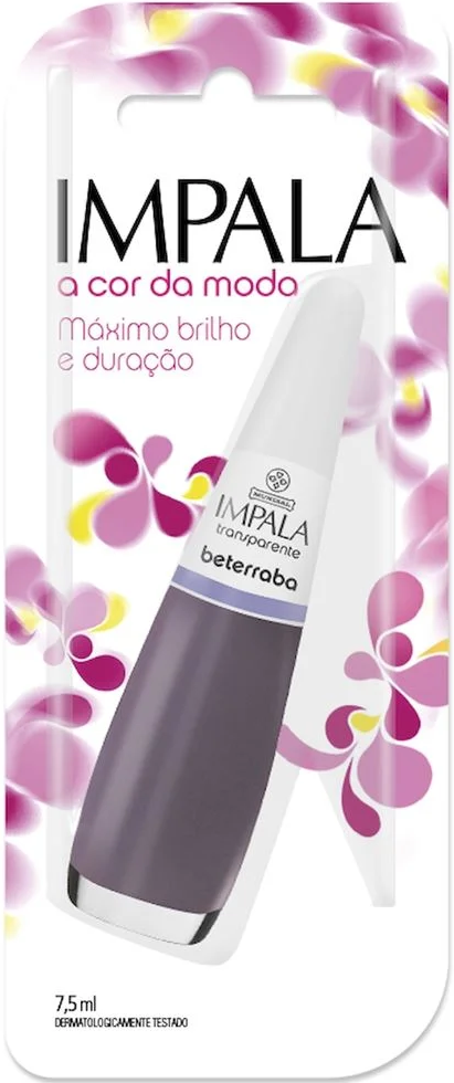 Esmalte Transparente Impala A Cor da Sua Moda Beterraba 7,5ml Blister - (6 unidades)