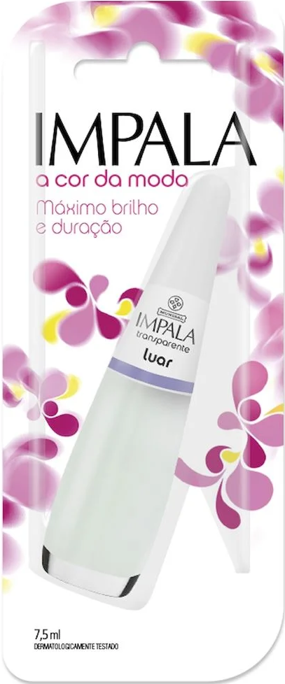 Esmalte Transparente Impala A Cor da Sua Moda Luar 7,5ml Blister - (6 unidades)