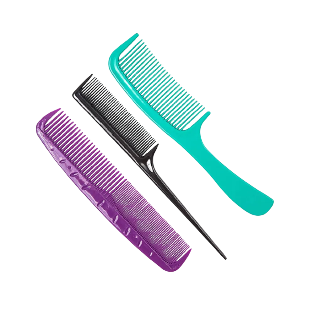 Kit Escobel com 3 Pentes (Profissional + Tradicional + Grande)