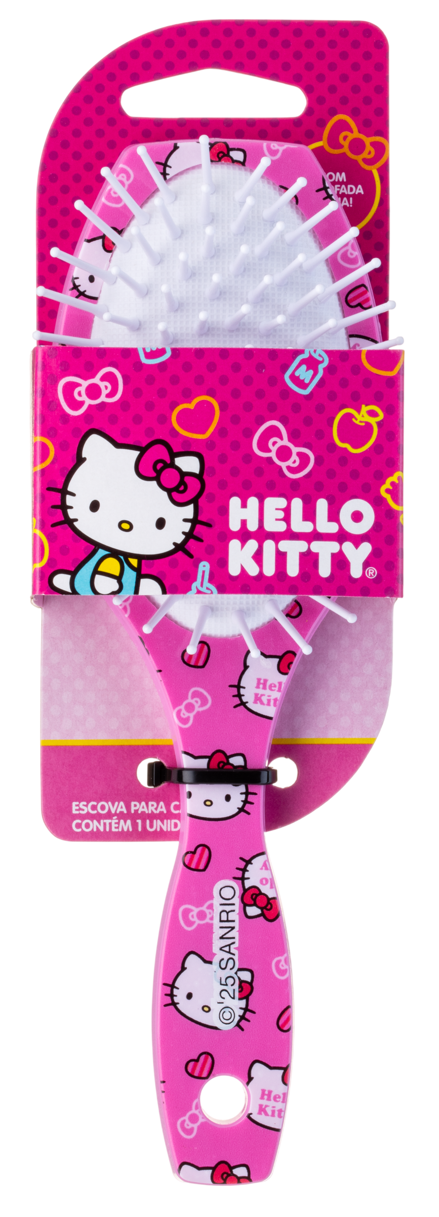 Escova Oval Escobel Hello Kitty Rosa Pop Pequena