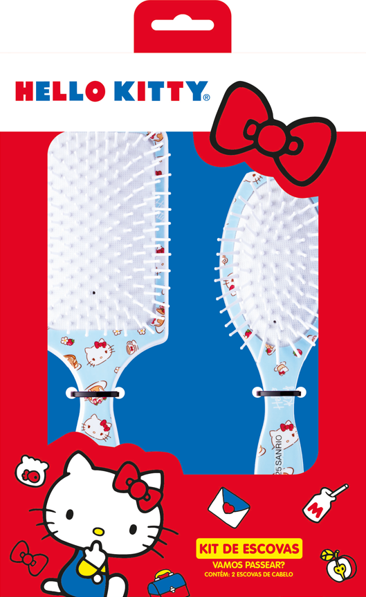 Kit de Escovas Escobel Vamos Passear Azul com 02 Unidades