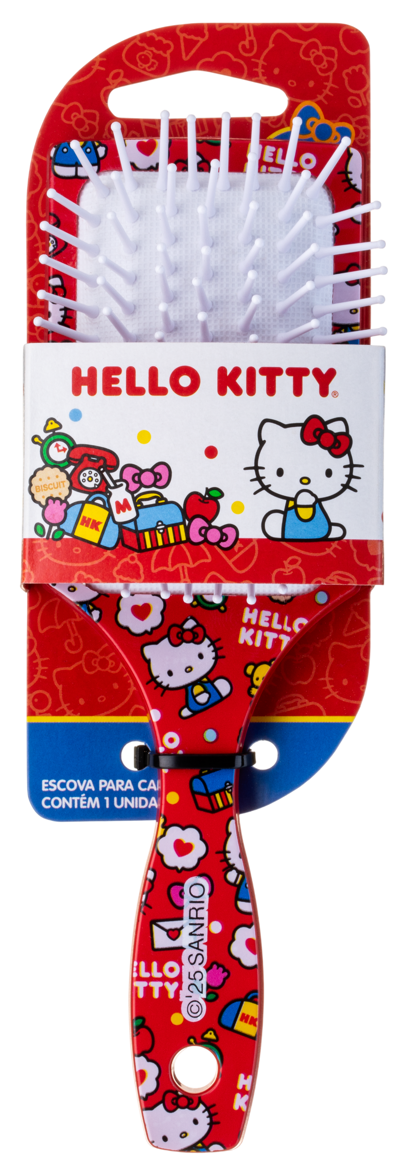 Escova Quadrada Escobel Hello Kitty Carta de Amor Pequena