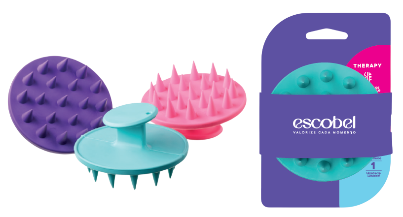 Escova Massageadora Escobel Shampoo Brush