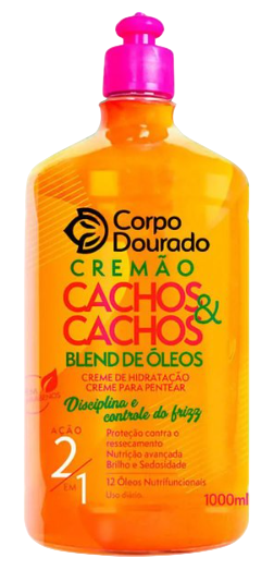Creme 2 em 1 Corpo Dourado Cachos&Cachos Blend de Óleos 1L