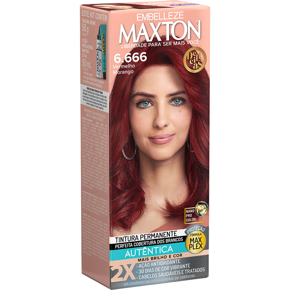 Tintura Maxton Delícias Vermelho Morango 6.666
