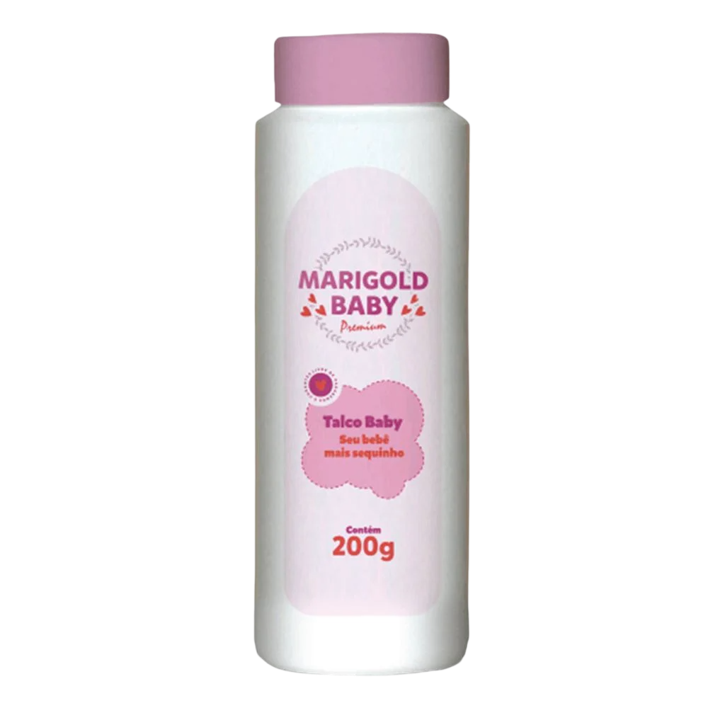 Talco Infantil Marigold Baby Rosa 200g
