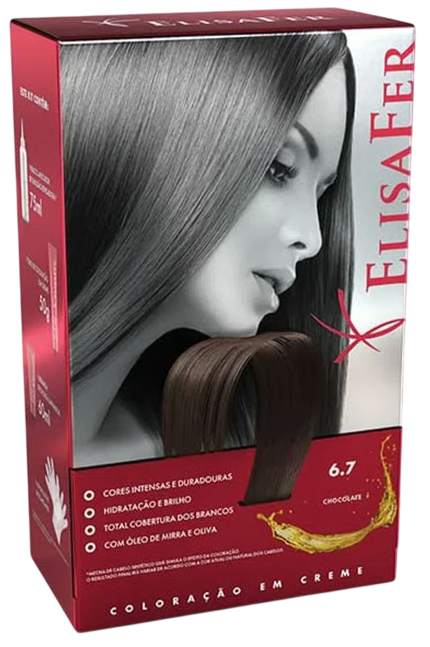 Kit Coloração Elisafer 6.7 Chocolate