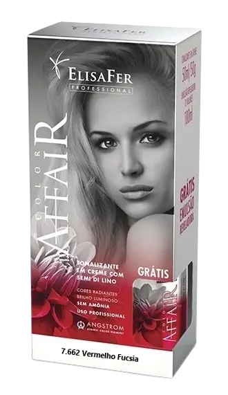 Kit Coloração Elisafer 7.662 Vermelho Fucsia