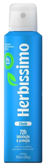Desodorante Aerossol Herbíssimo Clouds Zero Alumínio 150ml