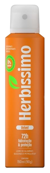 Desodorante Aerossol Herbíssimo Velvet Zero Alumínio 150ml