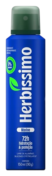 Desodorante Aerossol Herbíssimo Marine Zero Alumínio 150ml