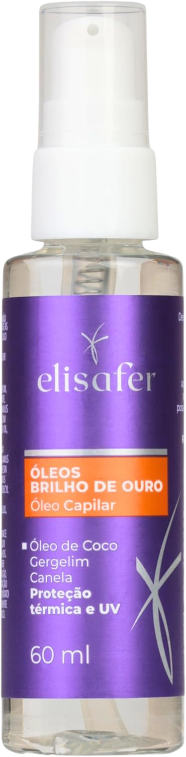 Óleo Capilar Elisafer Óleos Brilho de Ouro 60ml
