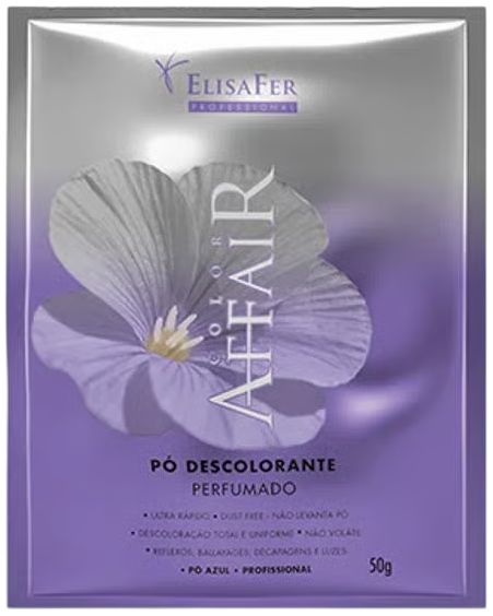 Pó Descolorante Elisafer Azul 50g - Display com 12 Unidades