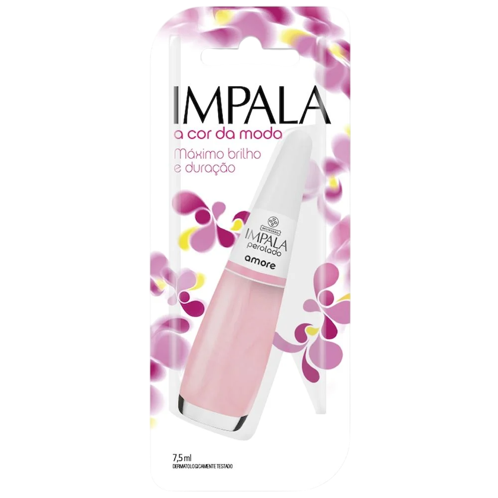 Esmalte Perolado Impala A Cor da Sua Moda Amore 7,5ml Blister - (6 Unidades)