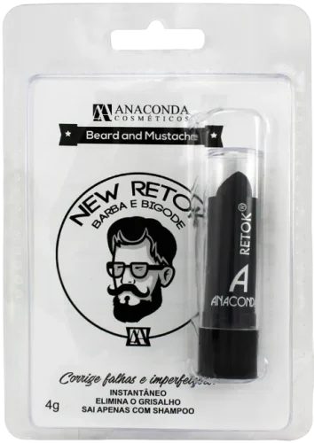 New Retok Barba e Bigode Anaconda Preto 3g