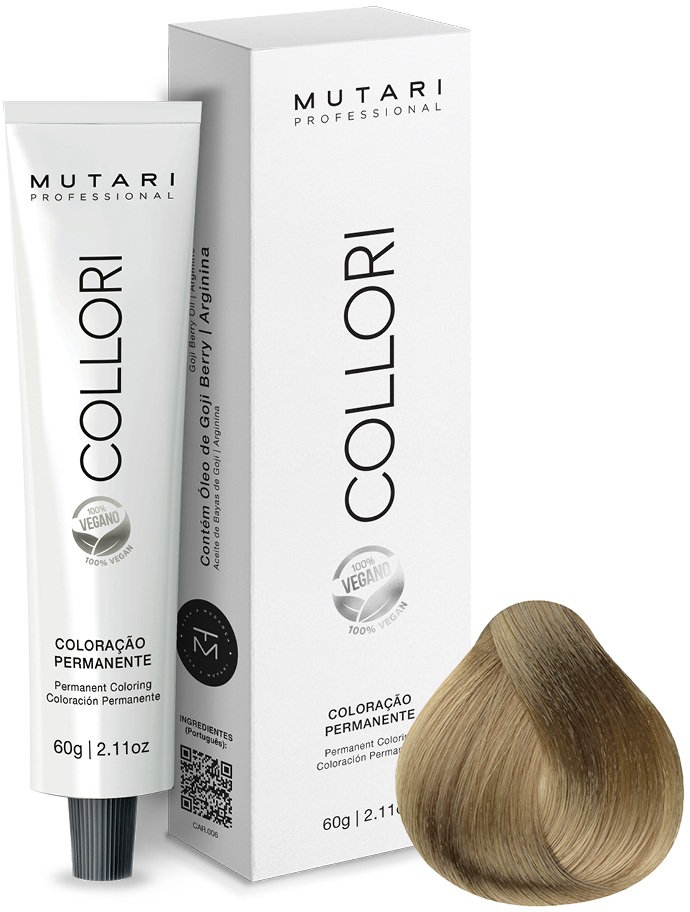 Coloração Mutari Collori 9.31 Louro Muito Claro Dourado Cinza 60g