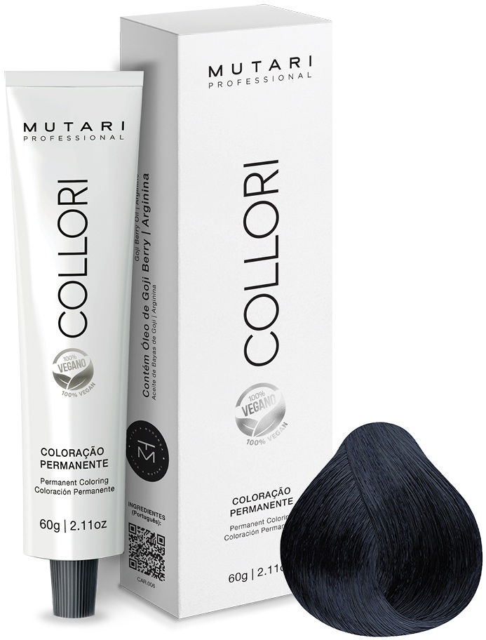 Coloração Mutari Collori 1.11 Preto Azulado 60g