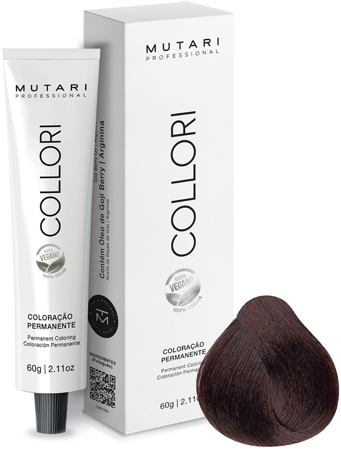 Coloração Mutari Collori 4.66 Castanho Médio Vermelho Intenso 60g