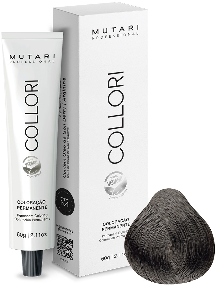 Coloração Mutari Collori 6.1 Louro Escuro Cinza 60g
