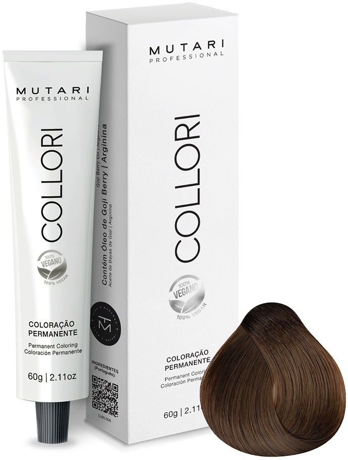 Coloração Mutari Collori 6.37 Louro Escuro Dourado Marrom 60g