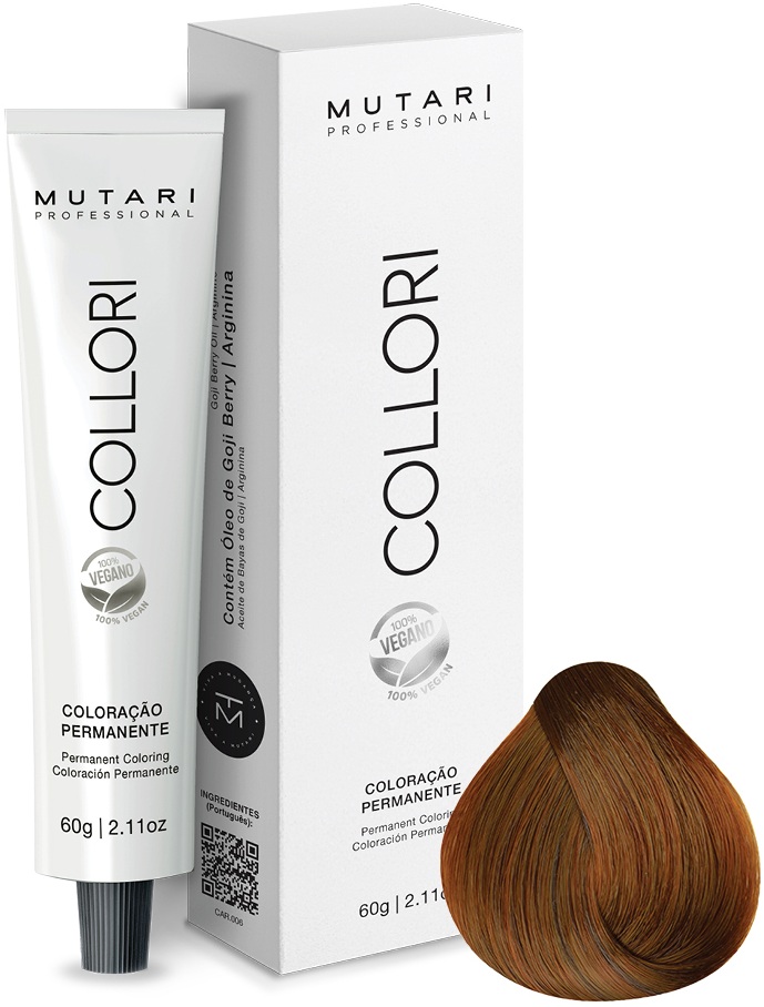 Coloração Mutari Collori 8.44 Louro Claro Cobre Intenso 60g