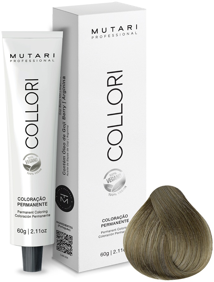 Coloração Mutari Collori 8.1 Louro Claro Cinza 60g