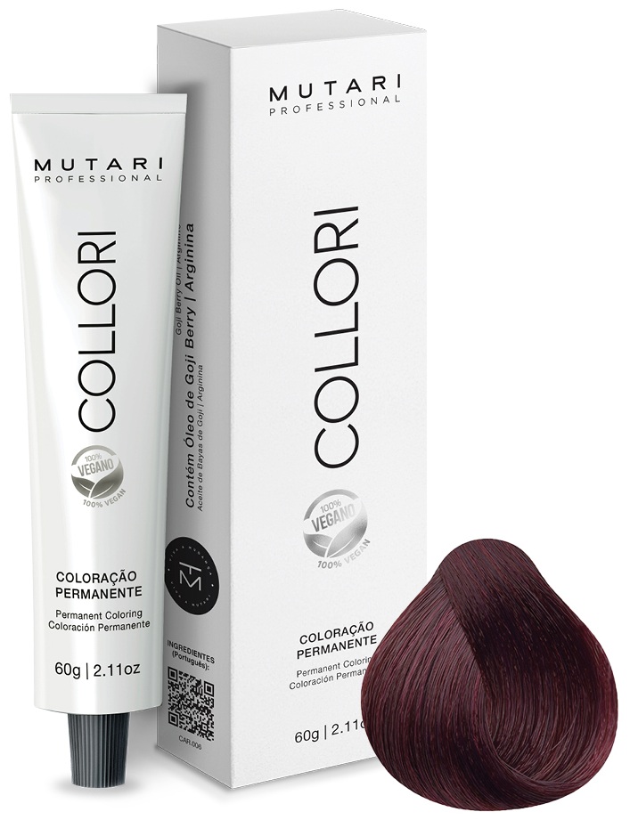 Coloração Mutari Collori 6.26 Louro Escuro Irisado Vermelho 60g