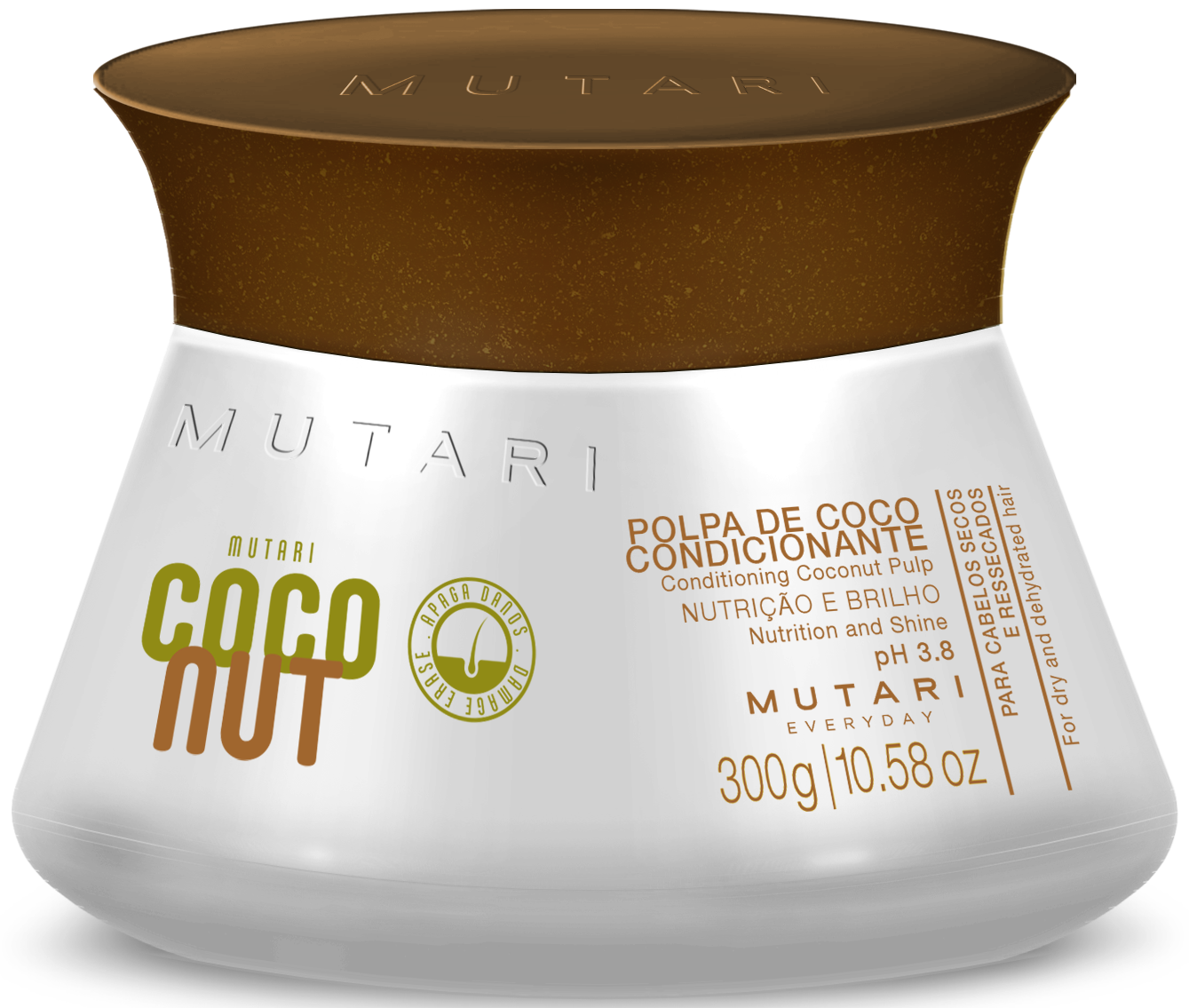 Máscara Polpa de Coco Mutari Coco Nut 300g