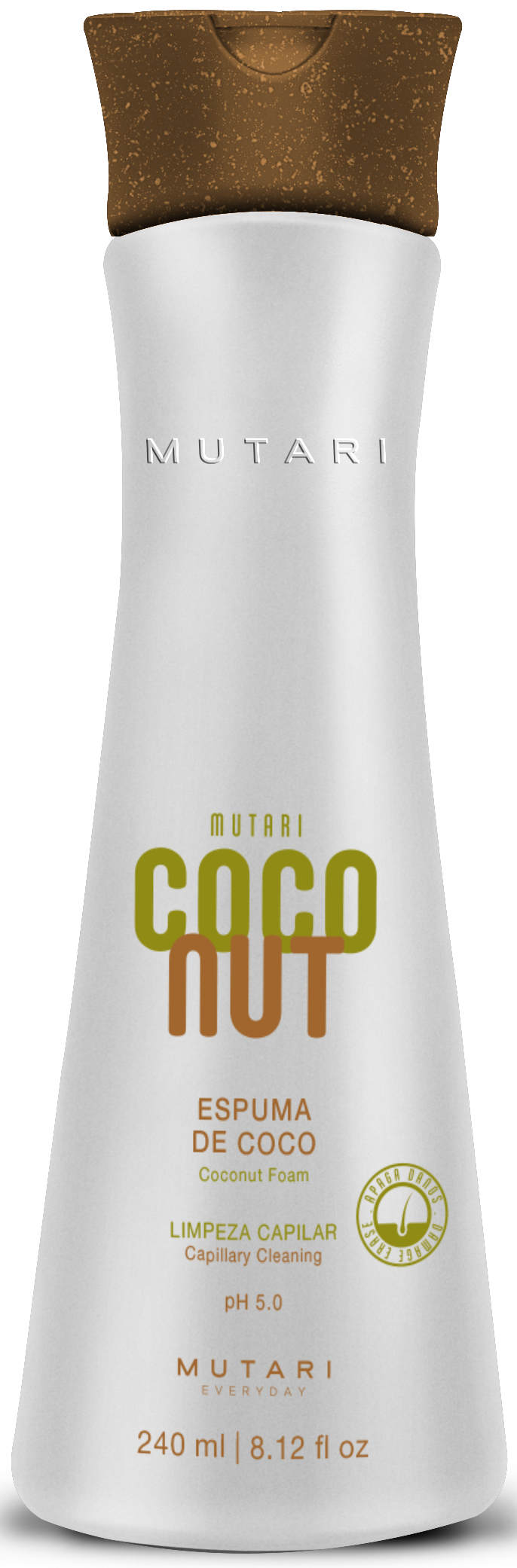 Shampoo Espuma de Coco Mutari Coco Nut 240ml