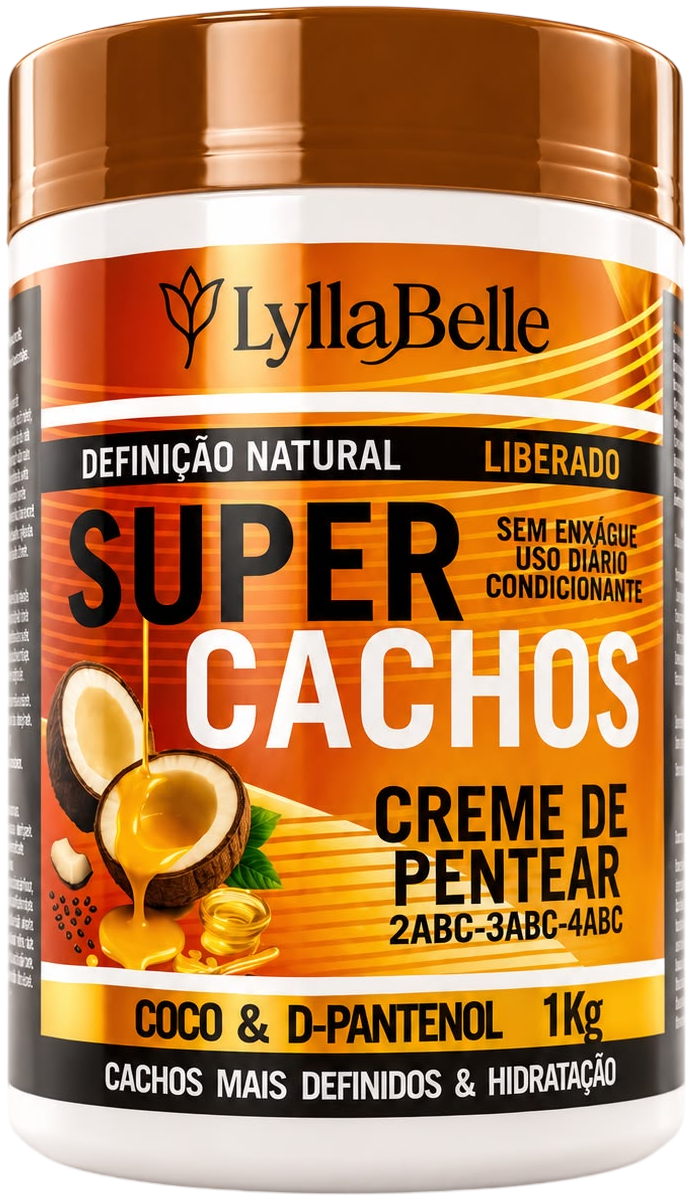 Creme de Pentear Lylla Belle Super Cachos Definição Natural 1kg