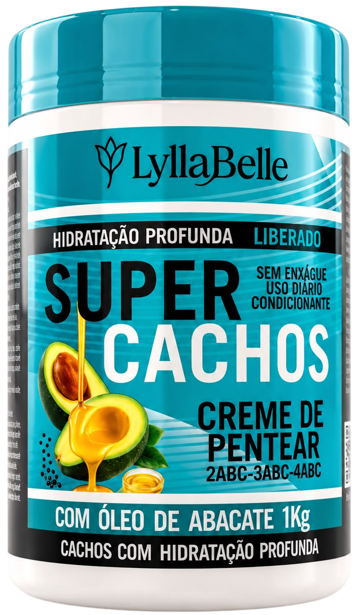 Creme de Pentear Lylla Belle Super Cachos Hidratação Profunda 1kg