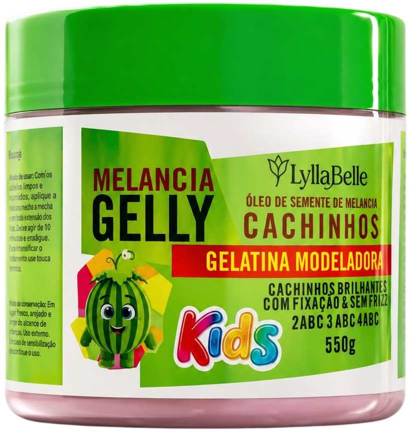Gelatina Lylla Belle Kids Cachinhos Melancia 550g
