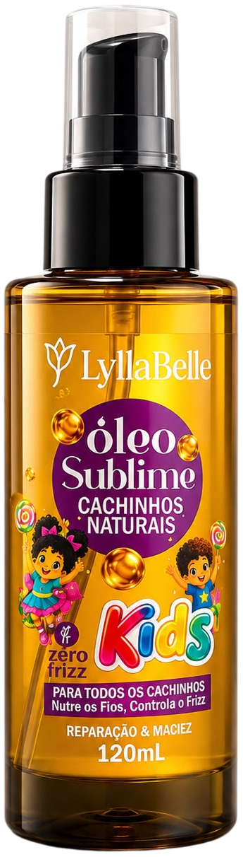 Óleo Sublime Lylla Belle Kids Cachinhos Naturais Zero Frizz 120ml