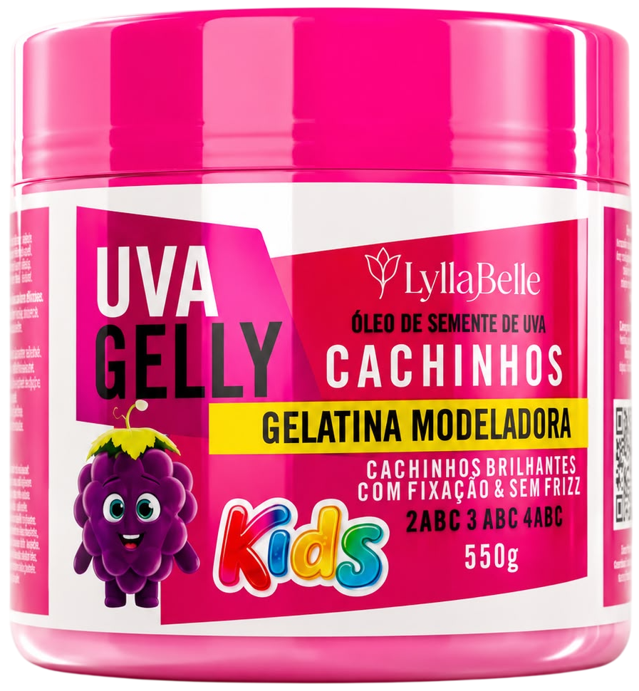 Gelatina Lylla Belle Kids Cachinhos Uva 550g