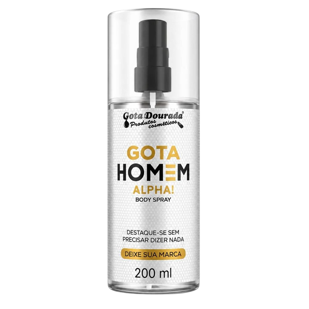 Body Spray Gota Dourada Gota Homem Alpha 200ml