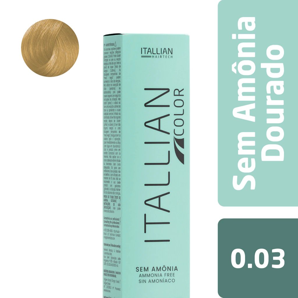 Coloração Itallian Color Sem Amônia 0.03 Intensificador Dourado