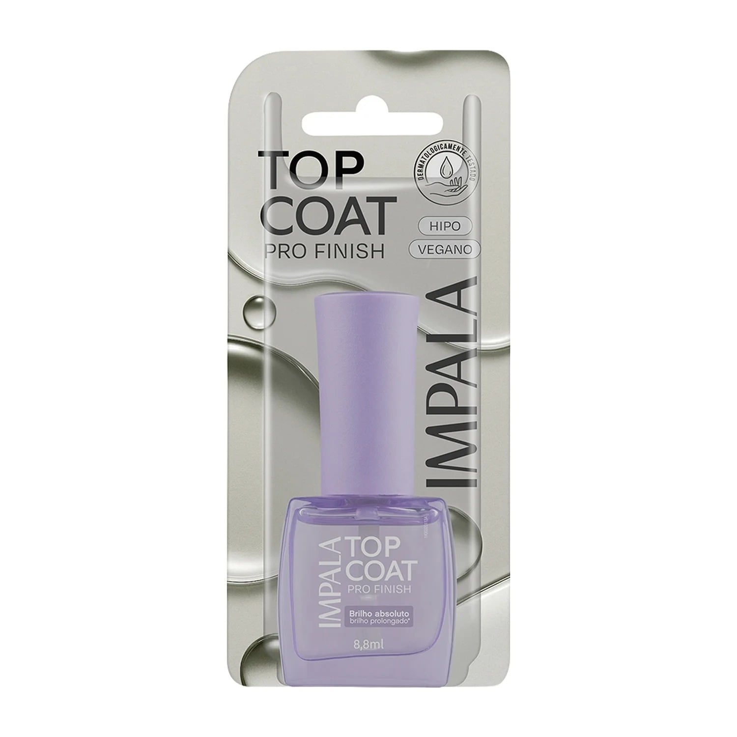 Top Coat Impala Pro Finish Brilho Absoluto 8,8ml Blister - (6 Unidades)