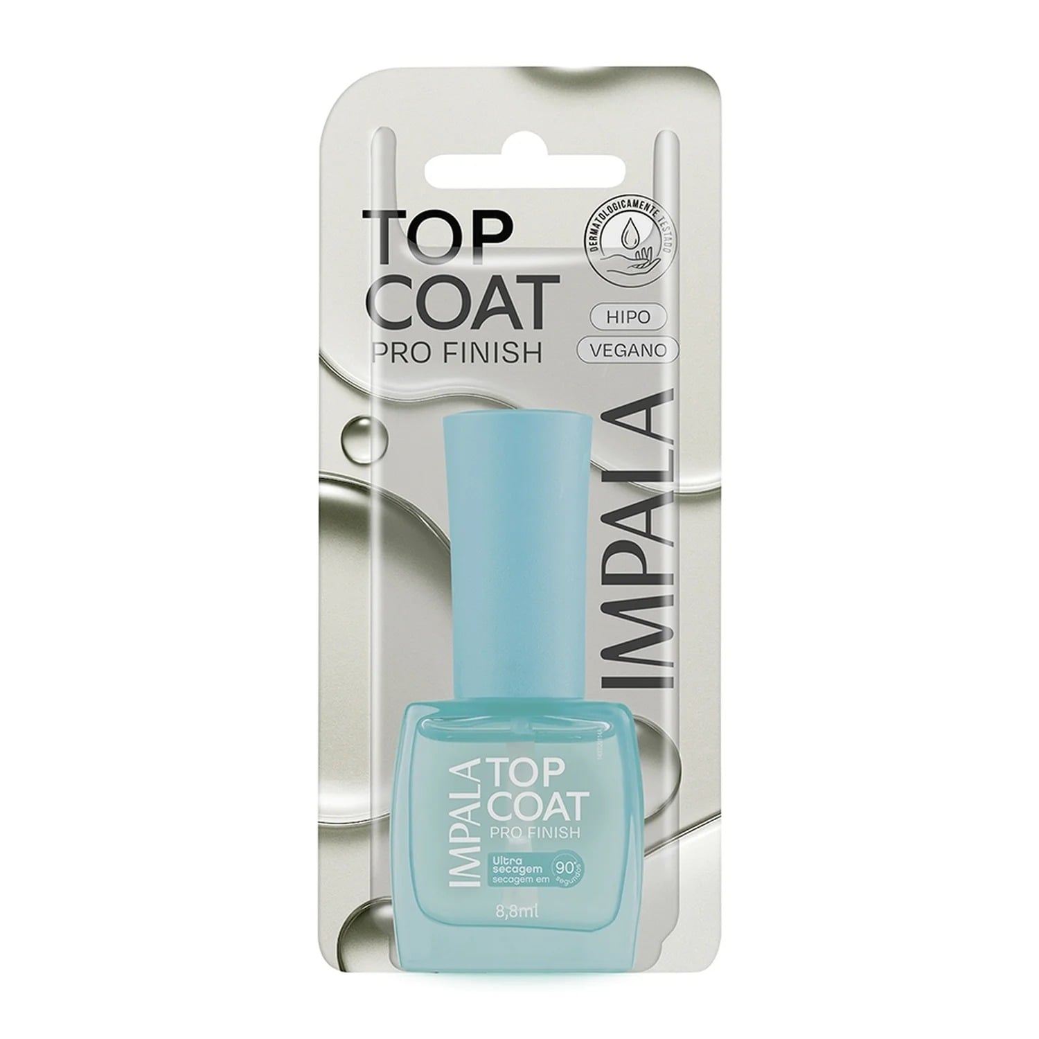 Top Coat Impala Pro Finish Ultra Secagem 8,8ml Blister - (6 Unidades)