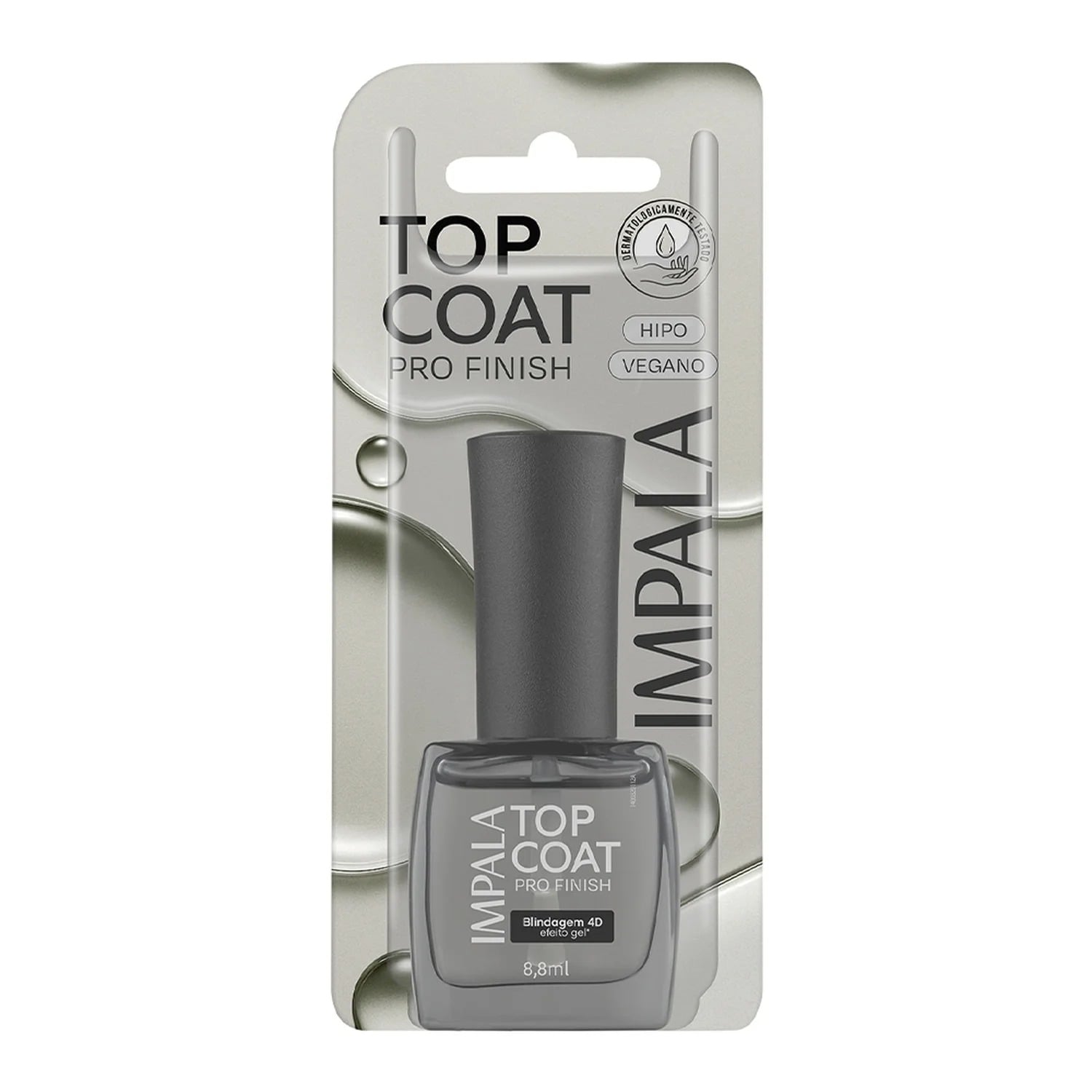 Top Coat Impala Pro Finish Blindagem 4D 8,8ml Blister - (6 Unidades)