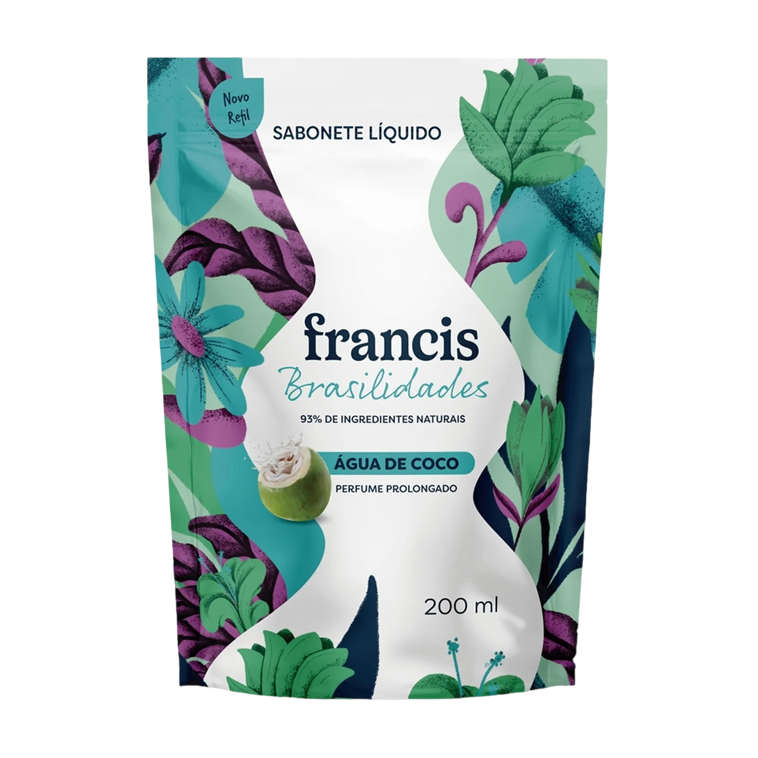 Sabonete Líquido Francis Brasilidades Branco 200ml Refil
