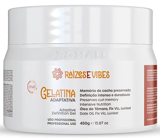 Gelatina Prohall Raízes e Vibes Definição Intensa Adaptativa 450g