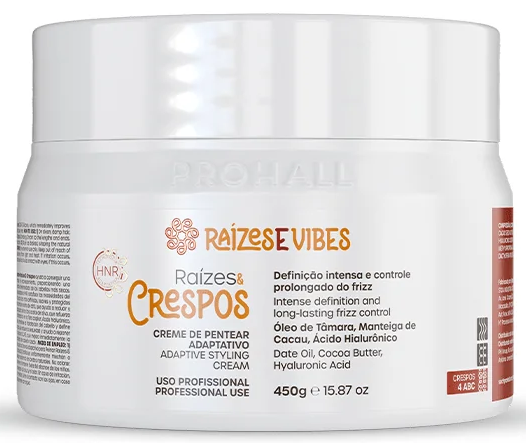 Creme de Pentear Prohall Raízes e Vibes Crespos Adaptativo 450g