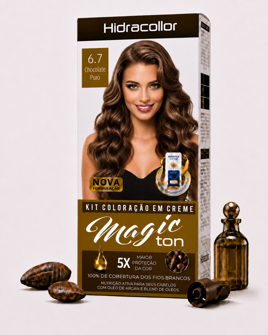 Coloração Creme Hidracollor Chocolate Puro 6.7